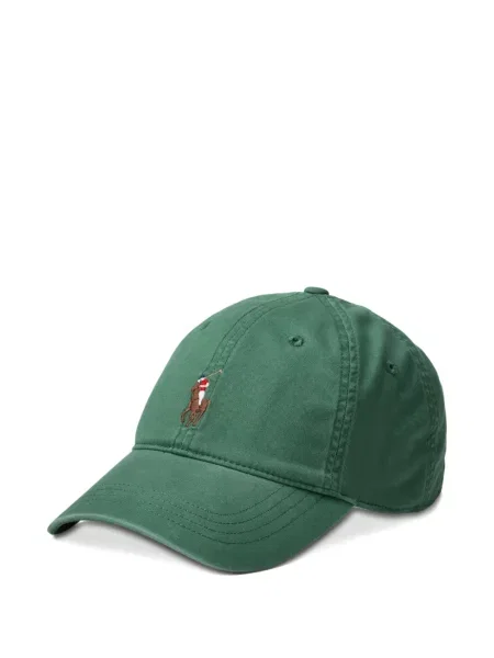 Μικρός κασκέτο Polo Ralph Lauren με χαμηλή μέση υφαίνω διαγωνίως πράσινο