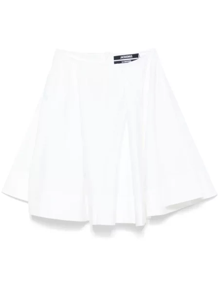 Fustă midi Jacquemus până la genunchi alb