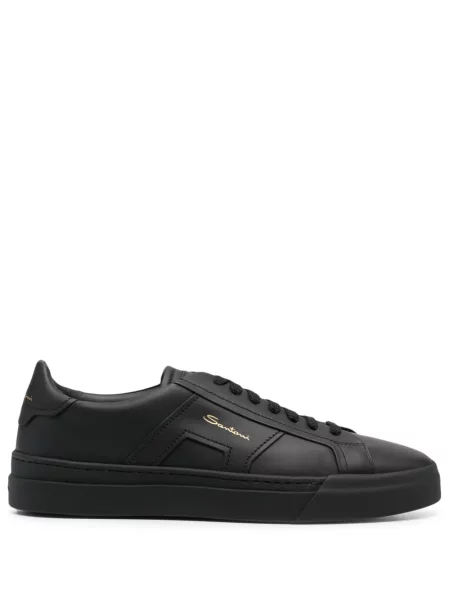 Sneakerși Santoni din piele negru