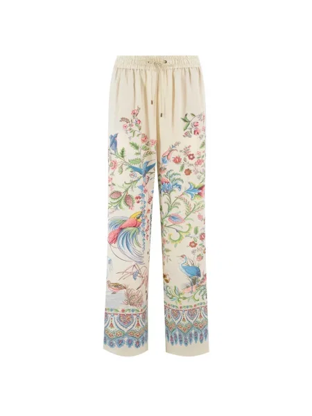 Wielobarwność spodnie Etro z nadrukiem