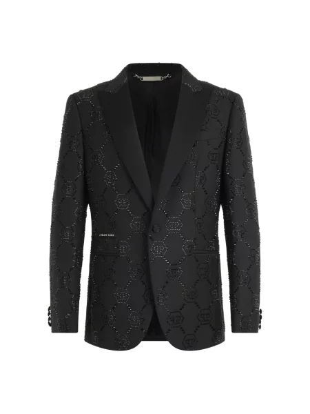 Marynarka Philipp Plein wełniana czarna
