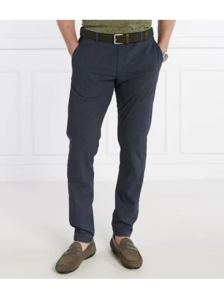 Joop! Jeans Chino nadrág Maxton len hozzáadásával kék