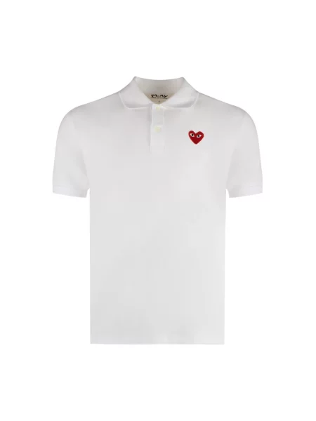 Koszulka polo Comme Des Garcons Play biała