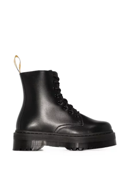 Botine Dr. Martens cu șireturi cu platformă din dantelă negru