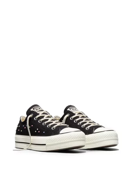 Decupat hanorac cu fermoar Converse clasic cu tepi albastru