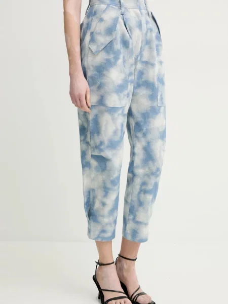 Blugi Iro cu talie înaltă albastru