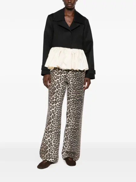 Blugi Ganni cu imagine cu model leopard