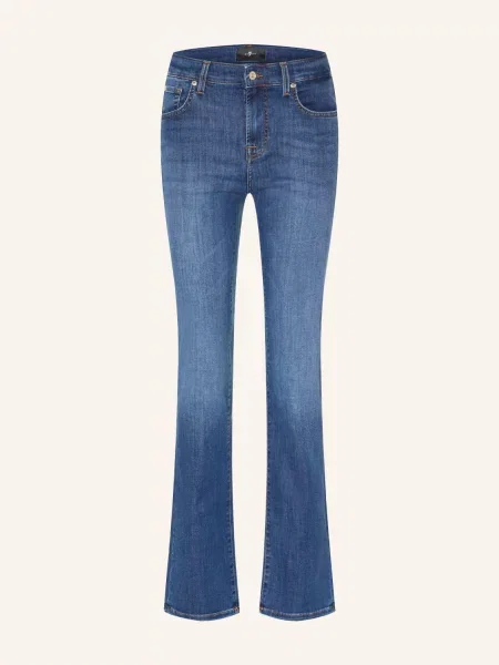 7 For All Mankind Rovné Džíny The Slim Halo mid blue modré