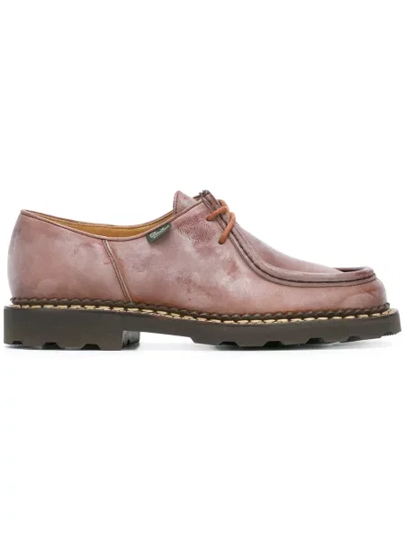 Pantofi Paraboot cu șireturi din dantelă chunky maro