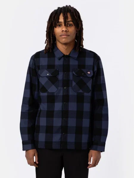 Dickies Сорочка з довгим рукавом Темно-синій синя