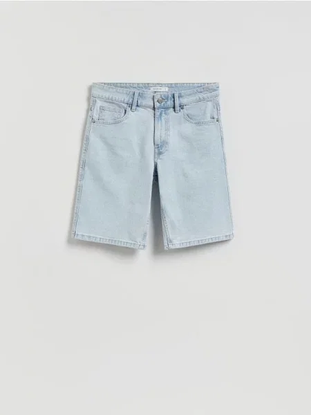 Reserved Pantaloni scurți straight din denim albastru
