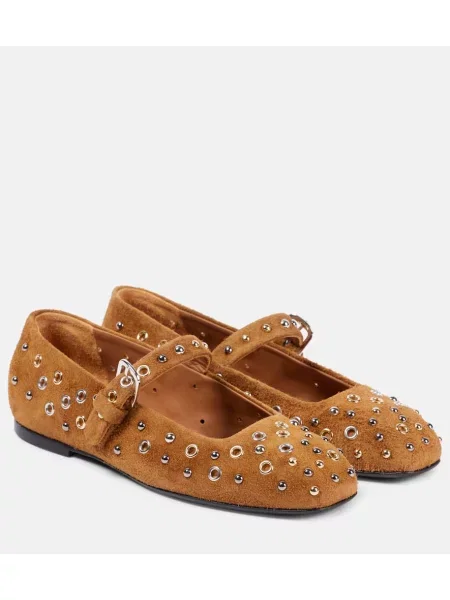 Pantofi cu toc Dorothee Schumacher din piele de căprioară maro