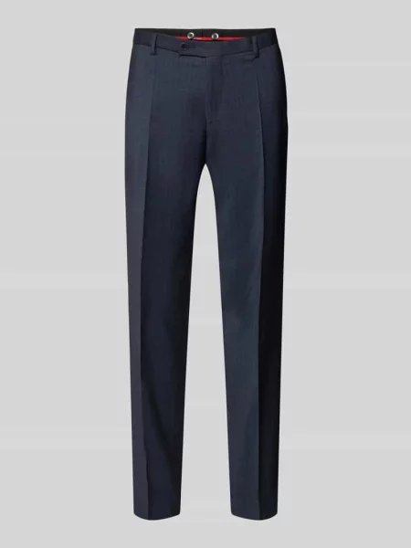 Spodnie do garnituru o kroju slim fit z dodatkiem streczu Cg - Club Of Gents granatowe