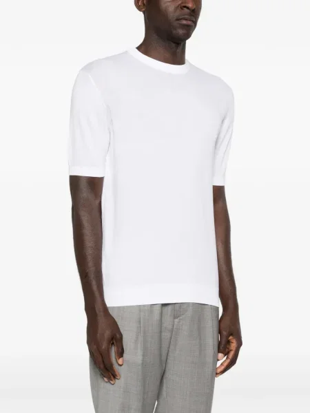 Tricou Fedeli scurt alb