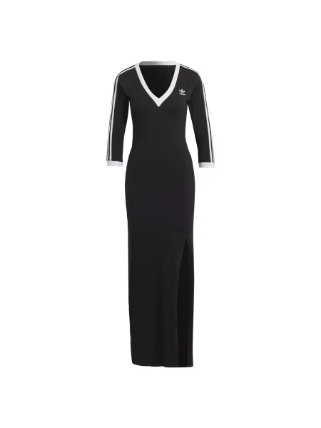 Adidas Originals rochie negru maxi mulata alb