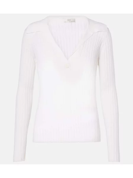 Pulover Vince de lână alb
