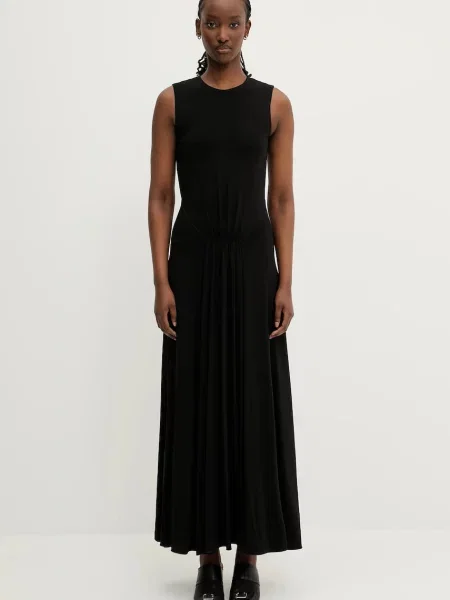 Sportmax sukienka Attore maxi rozkloszowana czarny
