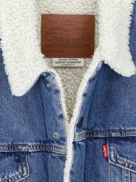 Gulerat geacă de blugi Levi's® albastru