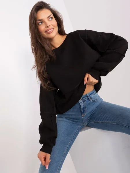 Hanorac cu glugă Fashionhunters negru