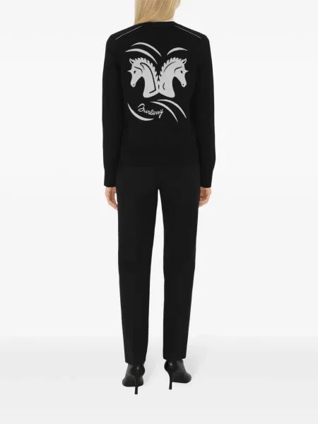 Cardigan Burberry cu lentilă oglindă negru
