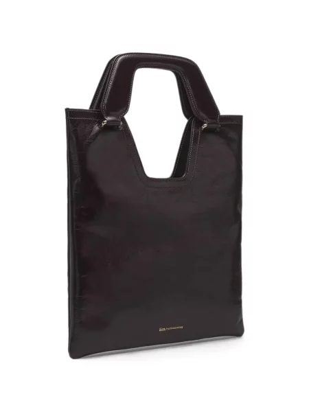 Bőr shopper táska Aim fekete