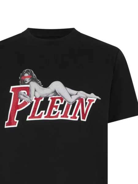 Tricou Philipp Plein din jerseu negru
