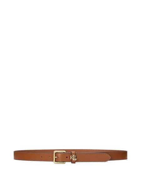 Curea Lauren Ralph Lauren din piele cu autograf maro