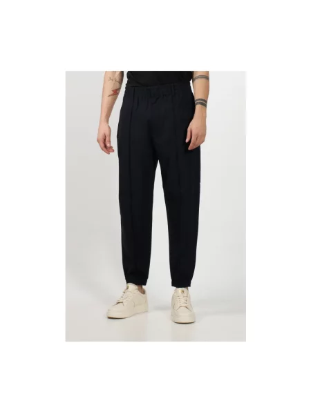 Spodnie Emporio Armani niebieskie