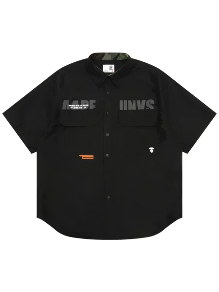 Cămașă Aape By A Bathing Ape cu imagine negru