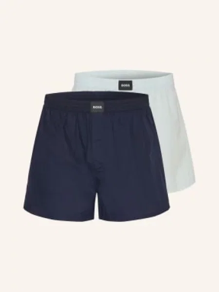 Boss Tkané Boxerky S. Cw Peach 2 Kusy V Balení tmavě modrá / tmavě modrá bílá