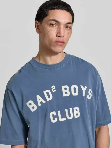 T-shirt o kroju loose fit z okrągłym dekoltem Dsquared2 niebieska