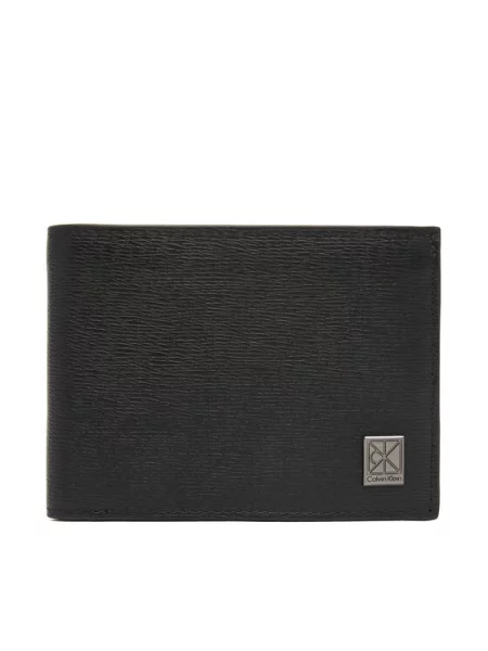 Calvin Klein Peňaženka Emblem Hw Trifold W/ Coin čierna