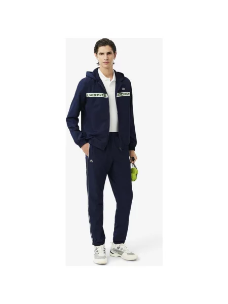 Dres Lacoste Logo Stripe Tennis granatowy zielony XS biały