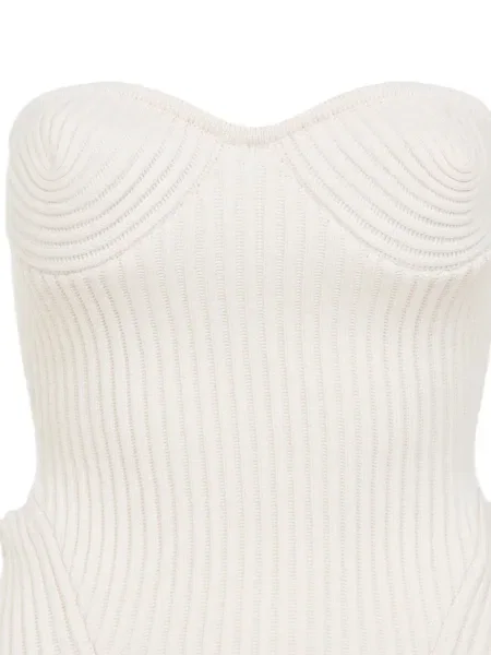 Bluzka Jean Paul Gaultier prążkowana biała