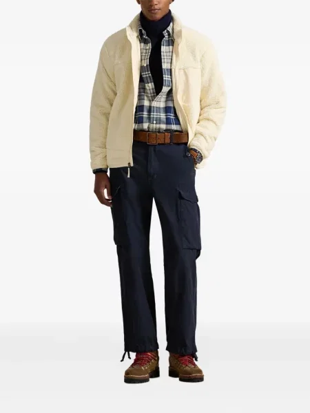 Șapcă Polo Ralph Lauren cu broderie din țesătură twill în carouri albastru