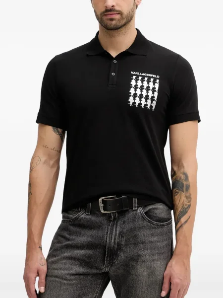 Polo Karl Lagerfeld cu imagine negru