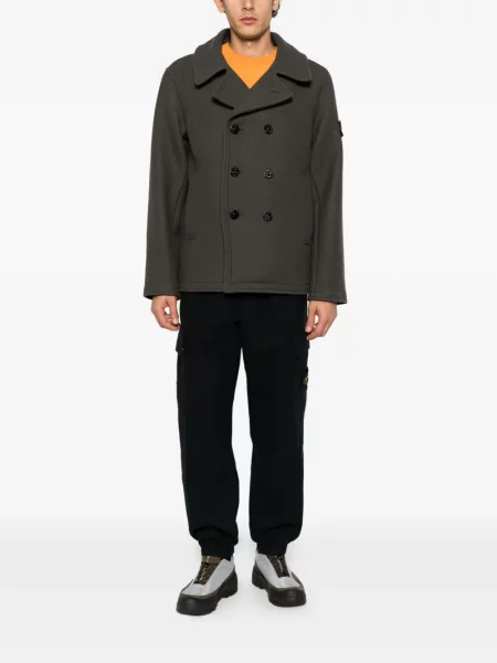 Двуредно яке Stone Island камъни сиво