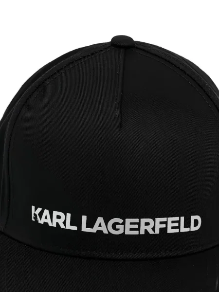Шапка с козирки Karl Lagerfeld с автограф черно