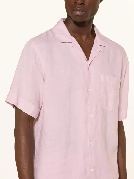 Closed Košile S Krátkým Rukávem Comfort Fit Z Lnu světle růžová