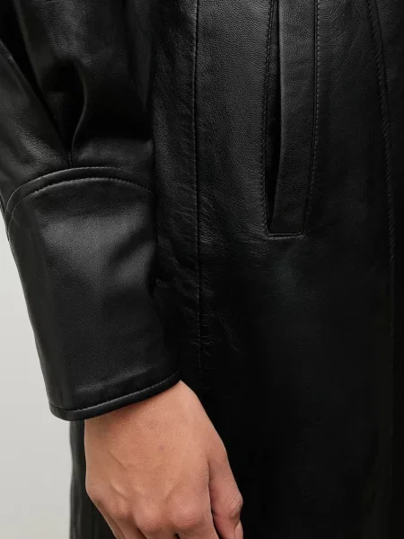 Шкіряний плащ Answear.LAB чорний