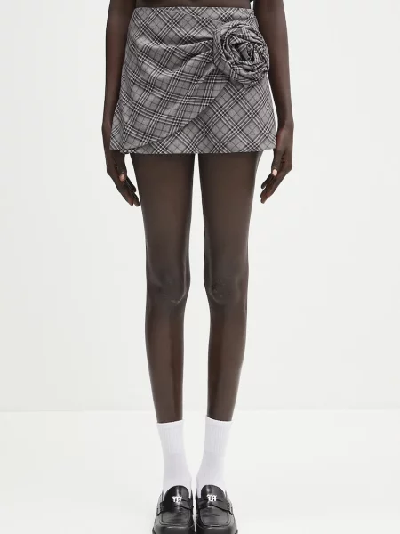 Fusta mini Ambush în carouri gri