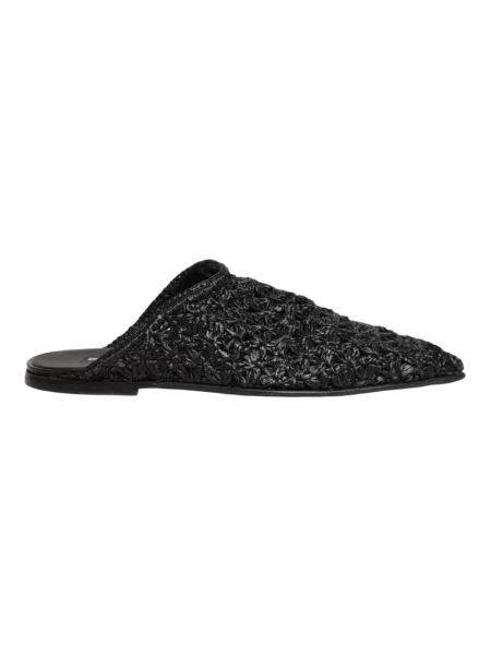 Klapki mules Dolce And Gabbana skórzane czarne