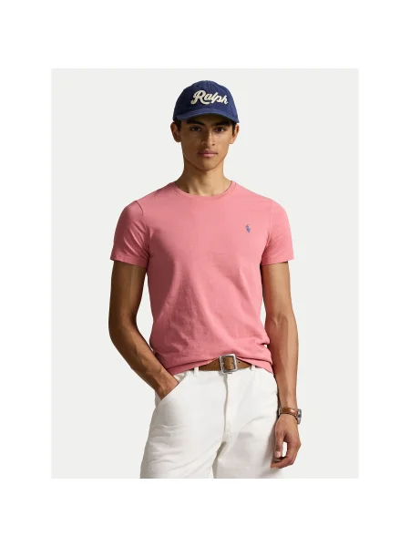 Polo Ralph Lauren Póló Custom Slim Fit rózsaszín