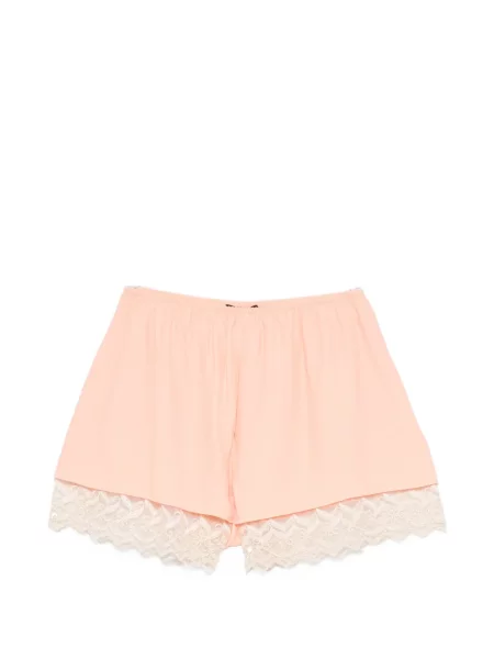 Mini pantaloni scurți Simone Rocha din dantelă mini portocaliu