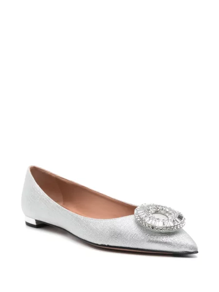 Balerini Aquazzura de cristal argintiu