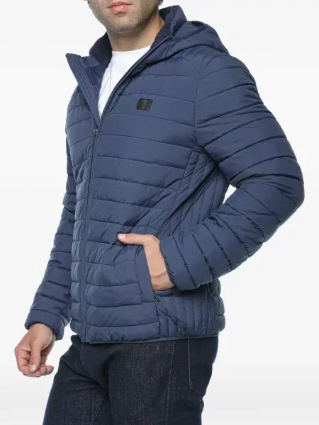 Geacă Trussardi cu glugă albastru