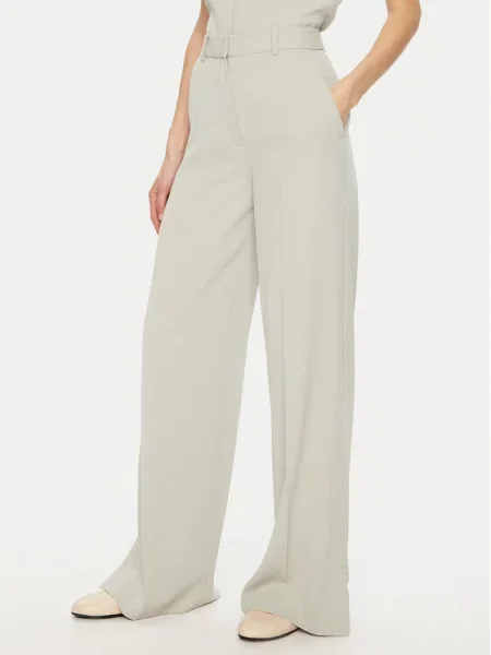 Calvin Klein Palazzo hlače Wide Leg siva