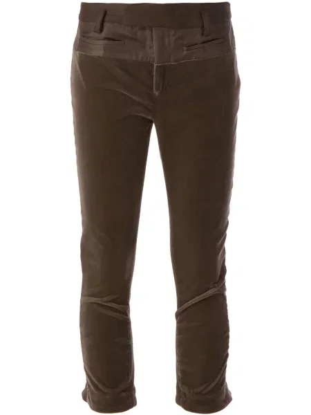 Cropp pantaloni Haider Ackermann din velur maro