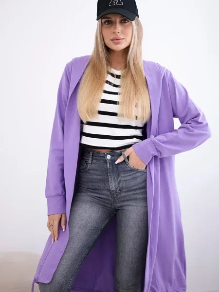 Cardigan Kesi cu imagine violet