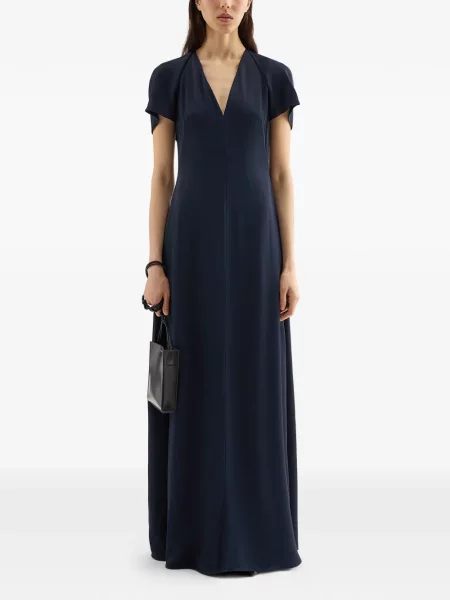 Rochie Jil Sander cu decolteu în V albastru